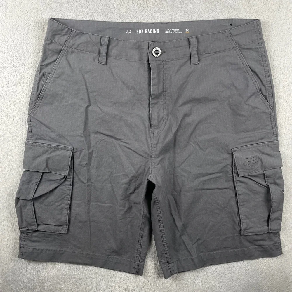 Fox Racing Slambozo 2.0 Cargo Shorts Mens 36 Gray Ripstop Stretch Outdoors 10